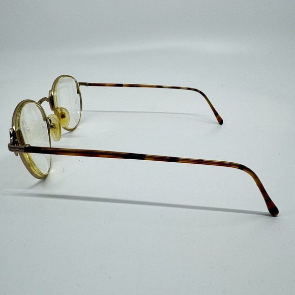 Logo Paris France 663 730 46-20-130 Gold Brown Full Rim Eyeglasses Frame H9818 - Picture 2 of 7